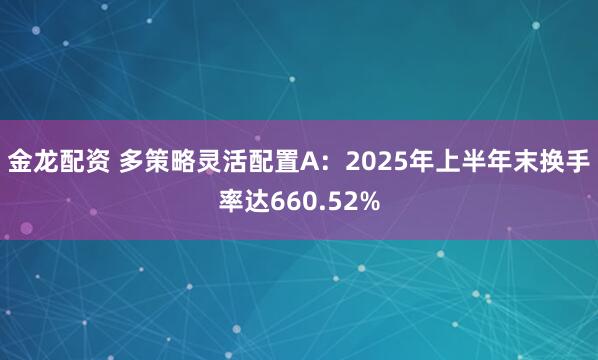 金龙配资 多策略灵活配置A：2025年上半年末换手率达660.52%