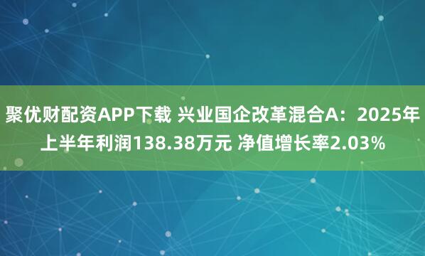 聚优财配资APP下载 兴业国企改革混合A：2025年上半年利润138.38万元 净值增长率2.03%