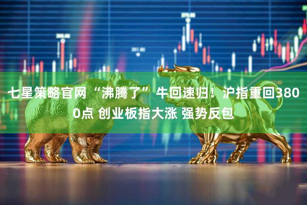七星策略官网 “沸腾了” 牛回速归！沪指重回3800点 创业板指大涨 强势反包