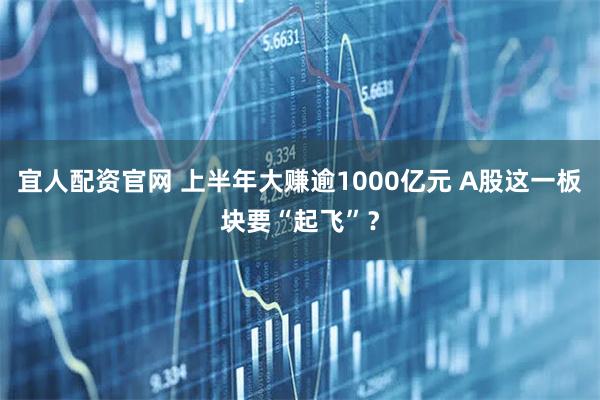 宜人配资官网 上半年大赚逾1000亿元 A股这一板块要“起飞”？